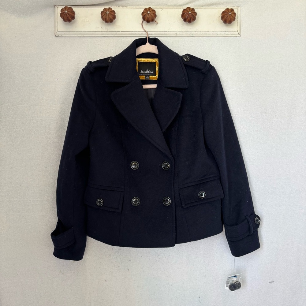Sam Edelman navy blue Double-Breasted Peacoat